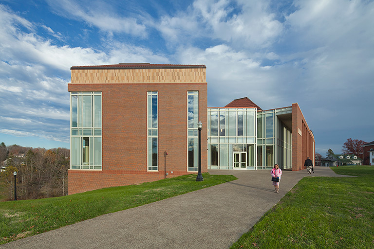 Exterior approach to main entrance